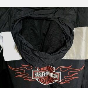 Harley Davidson Motorcycles Riding Gear Reflective Safety Windbreaker XL Flames